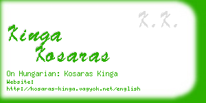 kinga kosaras business card